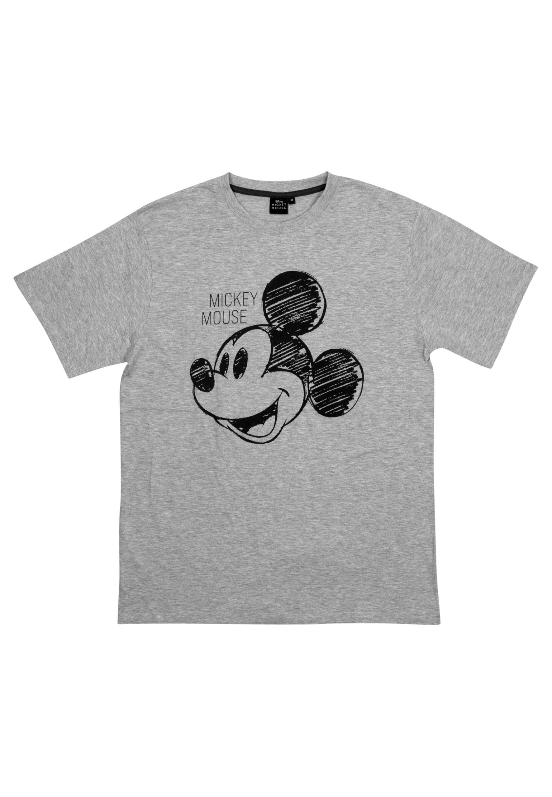 Disney Mickey Mouse Pigiama da uomo – Pigiama da uomo a maniche corte con pantaloncini grigio/nero