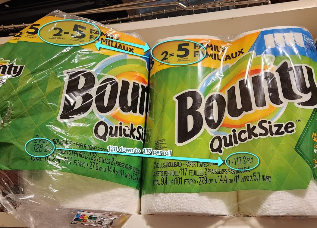 Bounty Quick-Size Paper Towels, White, 12 Family Rolls = 30 Regular Rolls (Packaging May Vary) photo review
