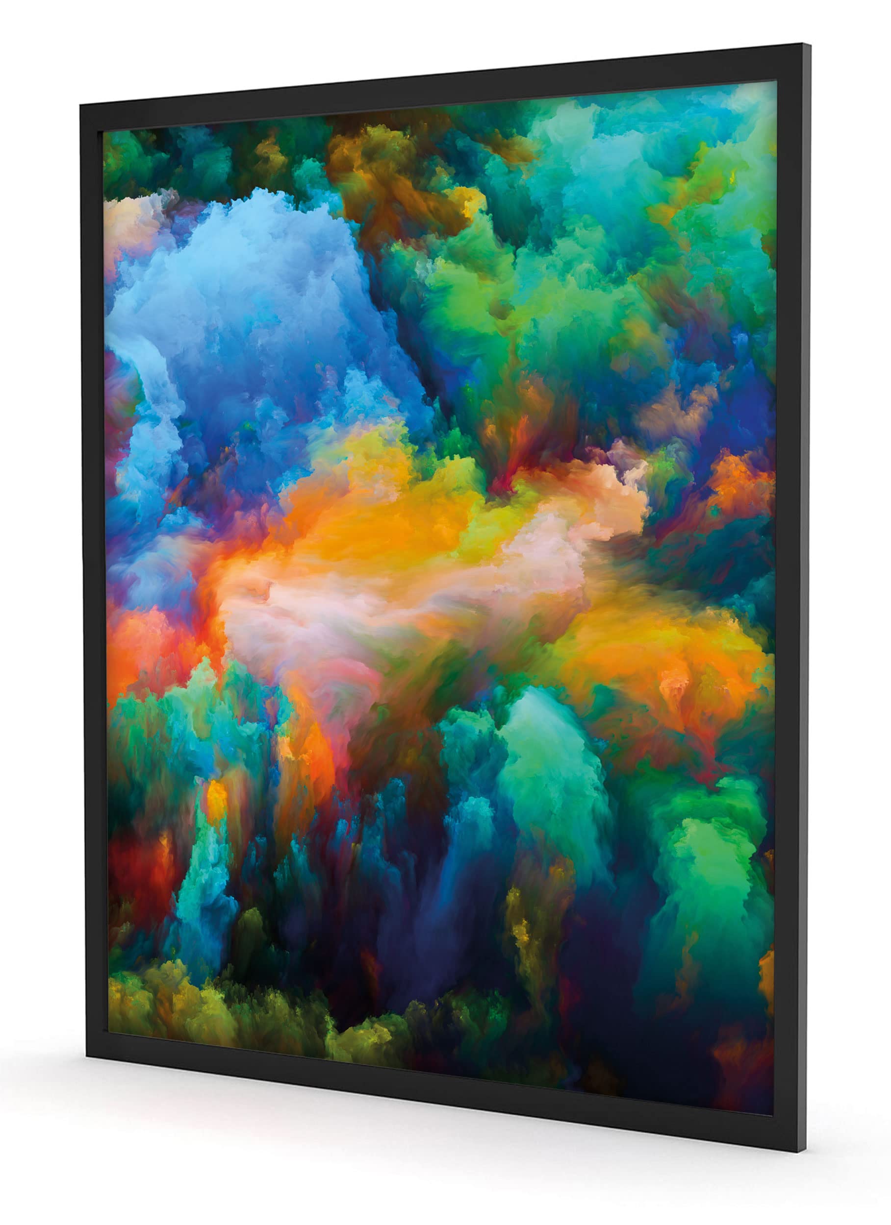 Farbflash Holi - Poster con cornice, 100 x 70 cm, stampa artistica incorniciata