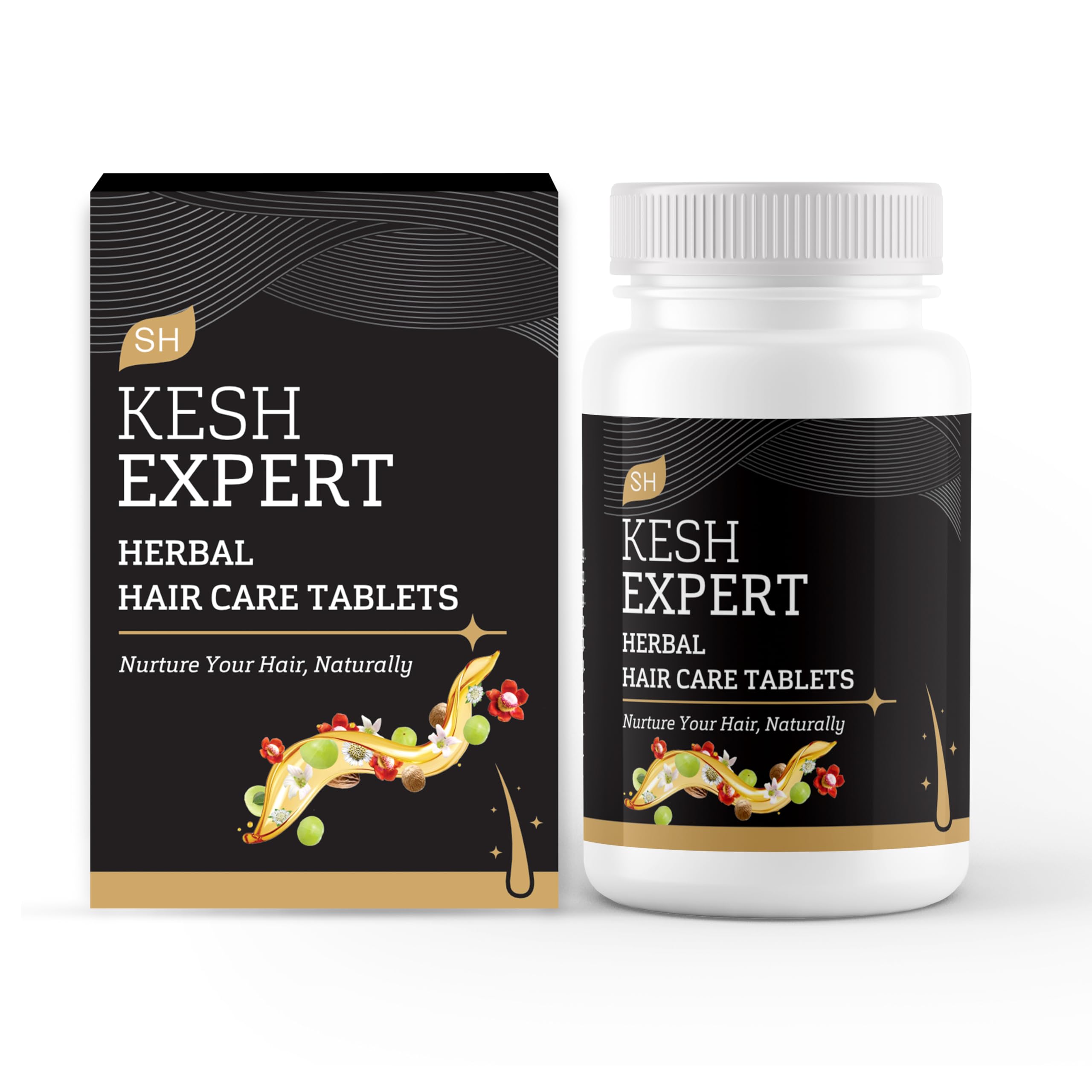 Sh. Kesh Expert Tablets Hair Health & Root Strength Supplement – Natural Support for Hair Fall Control – Nourishing Formula for Thick, Shiny & Strong Hair (60 Tab)-image-43