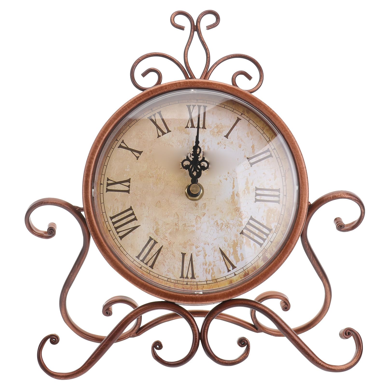 Reloj vintage silencioso y preciso de mesa marca Luxshiny con estructura de hierro