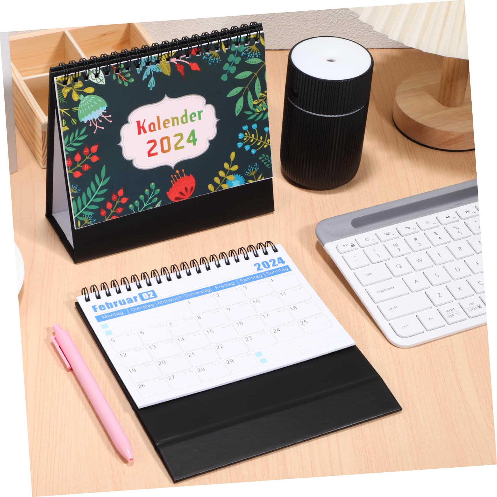 SHINEOFI 4pezzi Calendario Da Tavolo Stili Diversi Design Doppia Rilegatura Accessorio Da Ufficio Indipendente Per Casa e Ufficio Utile Per Pianificazione e Organizzazione