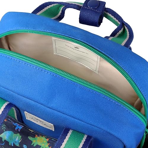 Miniatura 6 de Itzy Ritzy Mochila para niños pequeños, dinosaurio azul, pequeña