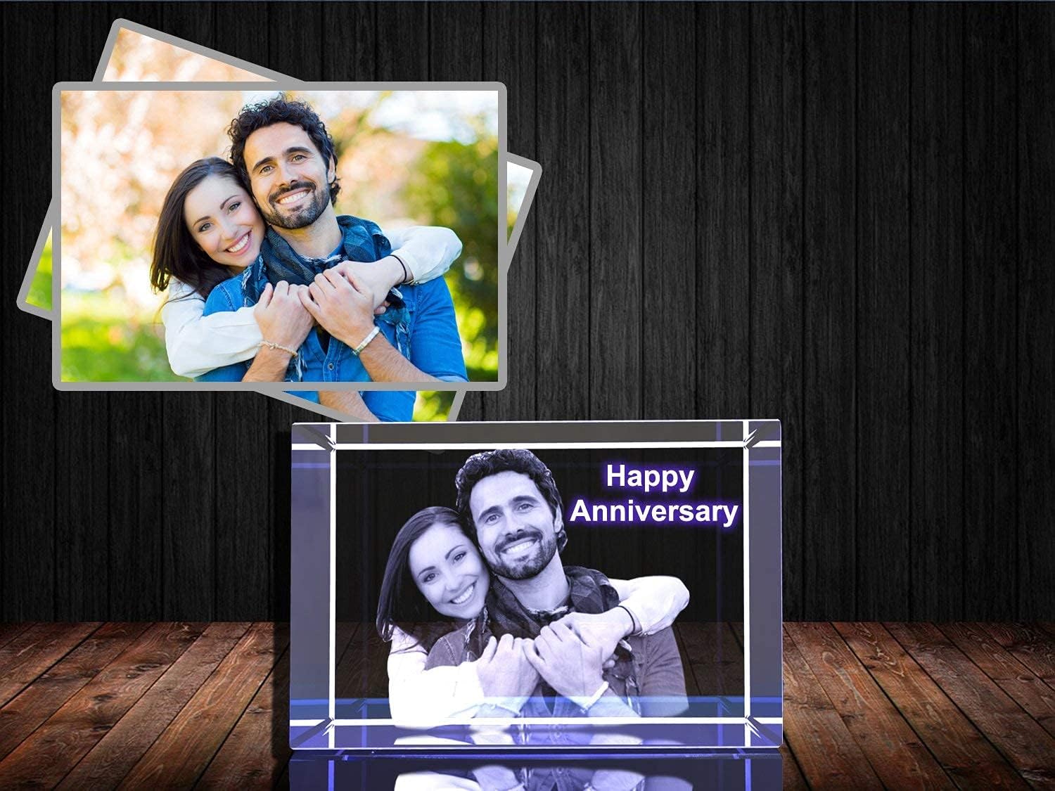 Personalized Custom 3D Photo engraved Crystal (Large Rectangle (3.1" x 4.7" x 2.4"))
