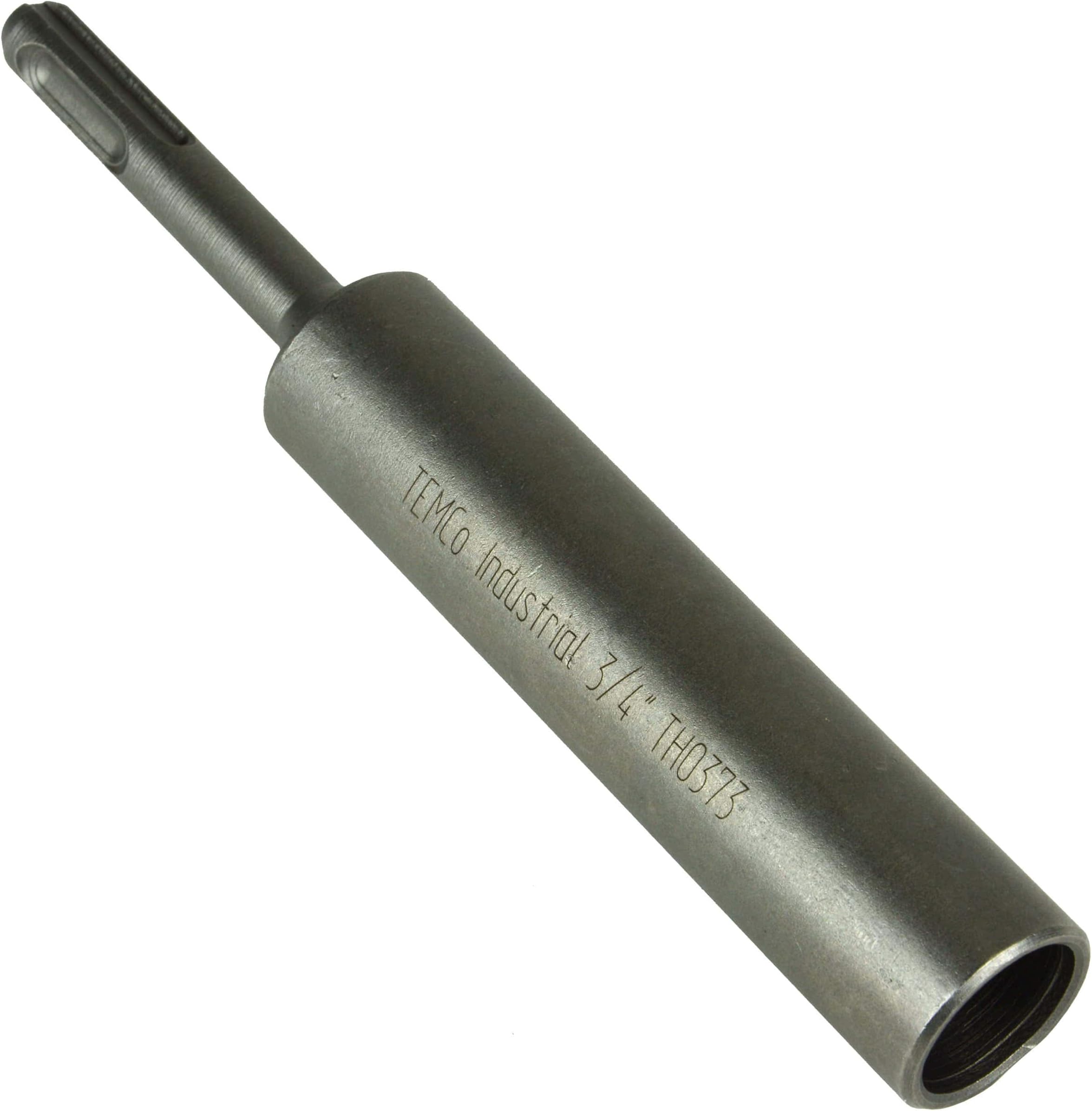 TEMCo TH0373- SDS PLUS shank 3/4" Bore Forged Ground Rod Driver will drive both 5/8 inch & ¾ inch Ground Rods