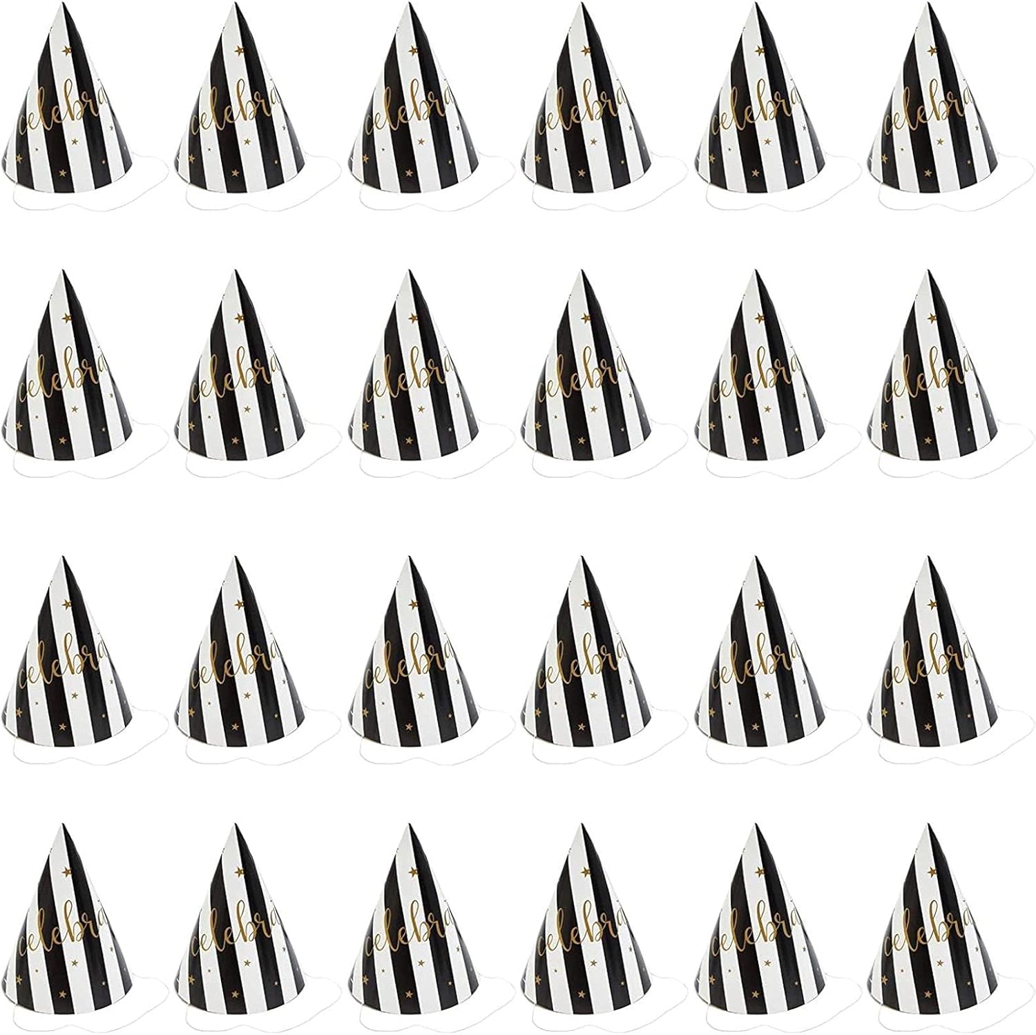 Celebrate Party Supplies, Birthday Party Hats (5 x 7 In, 24 Pack) : Home & Kitchen