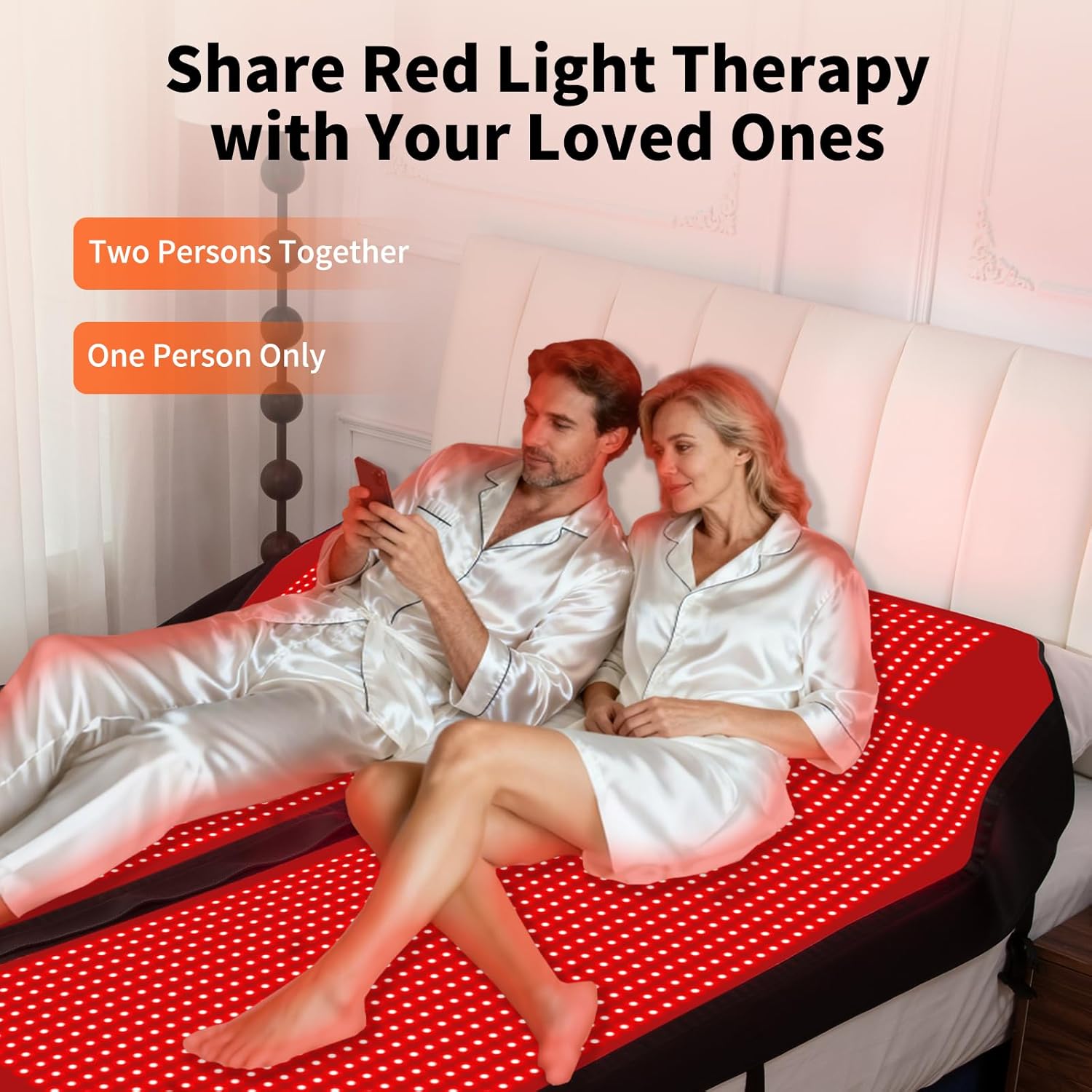 Largest 2704 LEDs Dual Full Body Red Light Therapy Mat, Easy Cleaning Premium TPU Red Light Blanket for Full Body, Dual Wavelength Infrared Red Light Blanket with 5 Levels of Lightness, 288W - Image 6