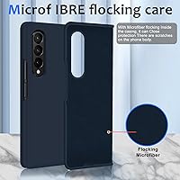 Vista 5 de Z Fold 4 - Funda de silicona líquida para Samsung Galaxy Z Fold4 5G, funda delgada para teléfono para mujeres y niñas, goma de gel suave, ultra