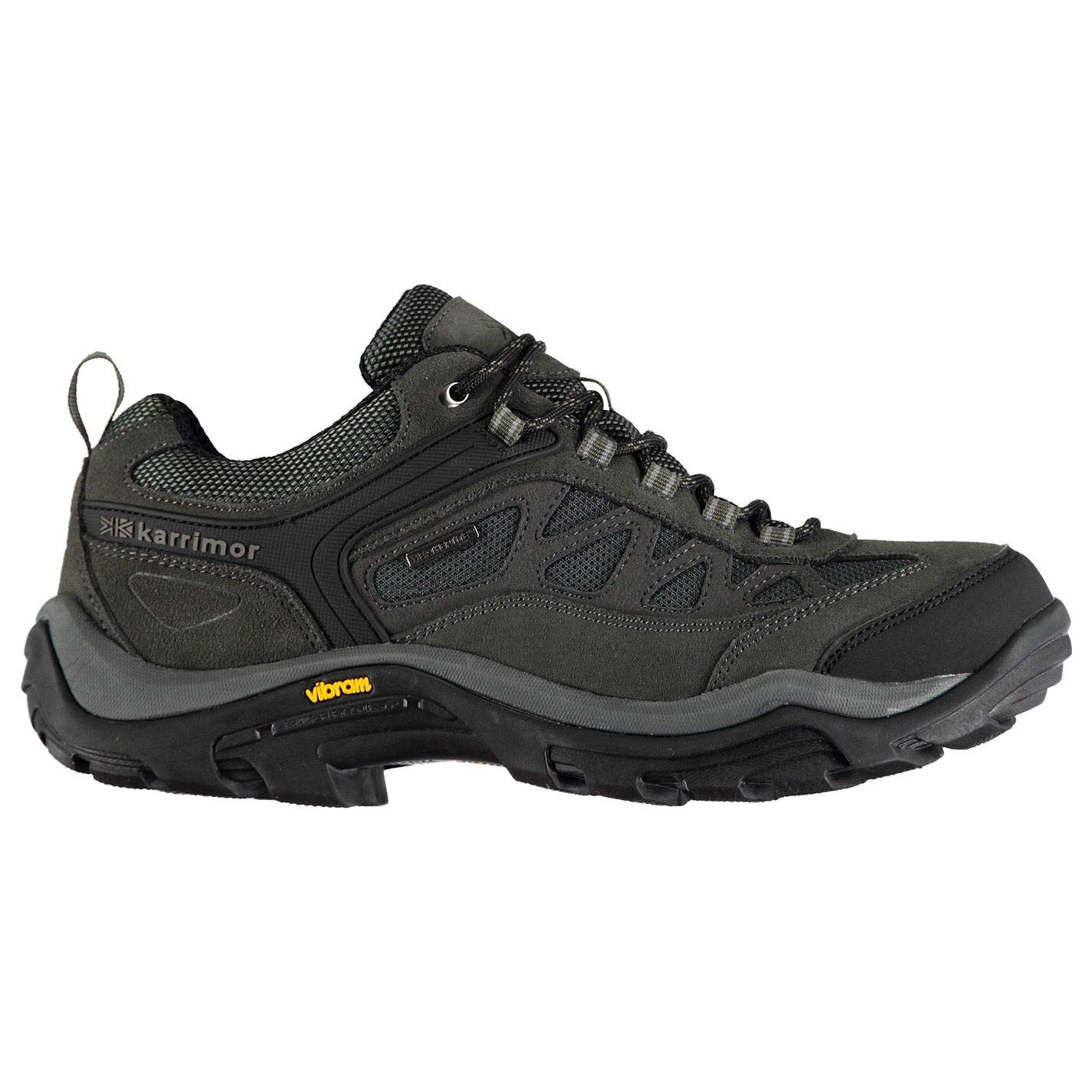 Mens Aspen Low Walking Shoes Waterproof Lace Up Breathable Vibram Charcoal UK 10 (44)