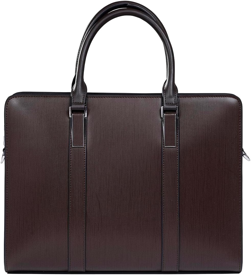 Genuine Leather Briefcases for Men Laptop Bag With Lock 14 Inch Business Messenger Bag