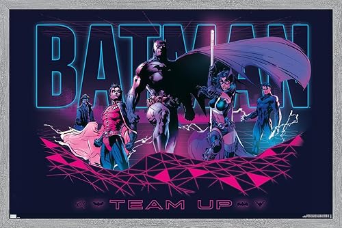 Miniatura 12 de Trends International DC Comics Batman - Póster de pared de Team Up, 14.72 x 22.37 pulgadas, versión enmarcada plateada Versión con marco plateado