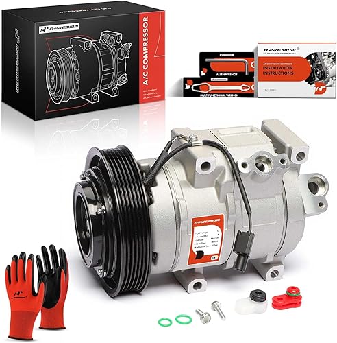 Compresor de aire acondicionado A-Premium con embrague Compatible con Acura MDX 2007-2013, ZDX 2010-2013 y Honda Odyssey 2008-2017, Pilot 2008-2015,
