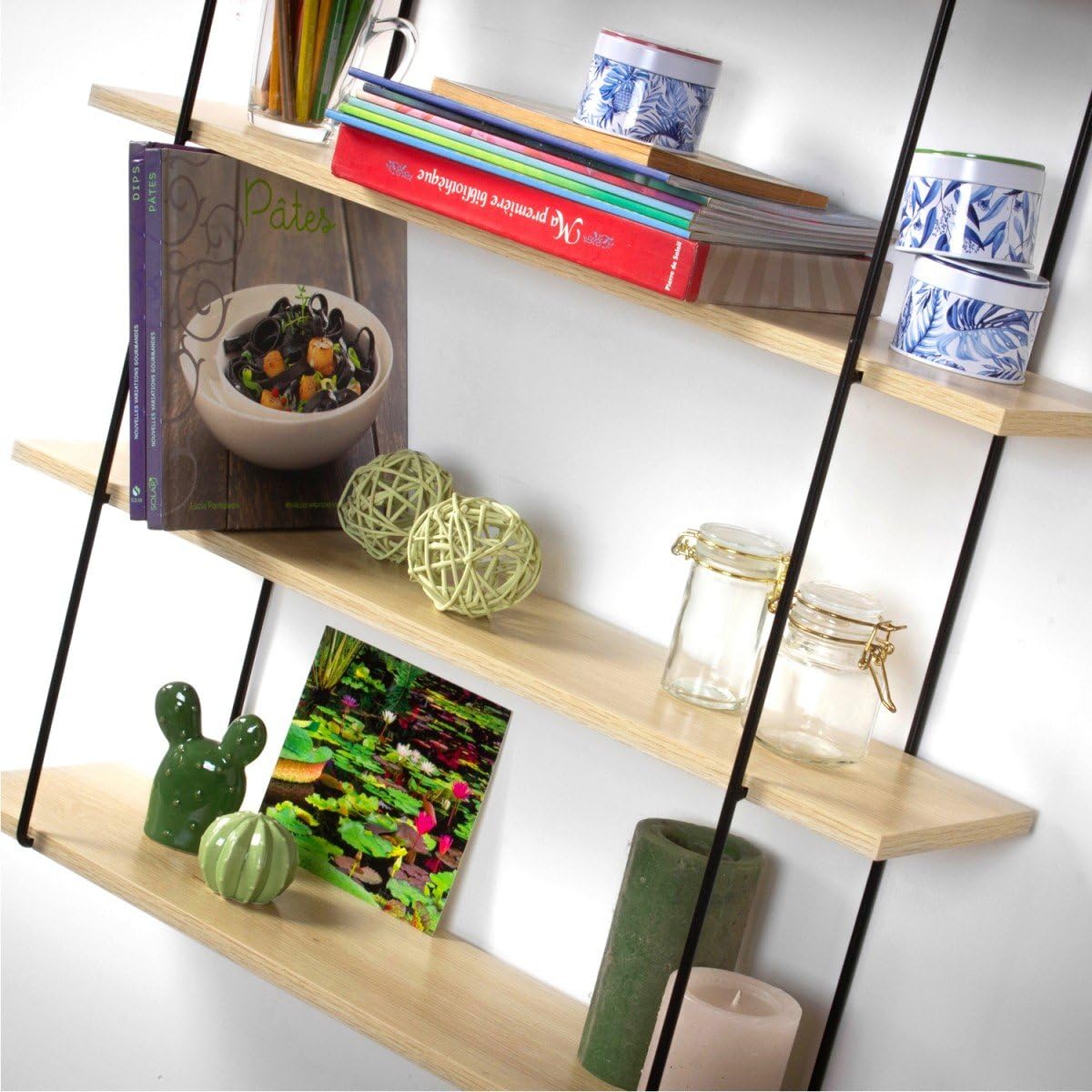 CALICOSY - Wandrek - Hout - 80x60x16 cm - Leen Bakker CALICOSY - Wandrek - Hout - 80x60x16 cm - Leen Bakker