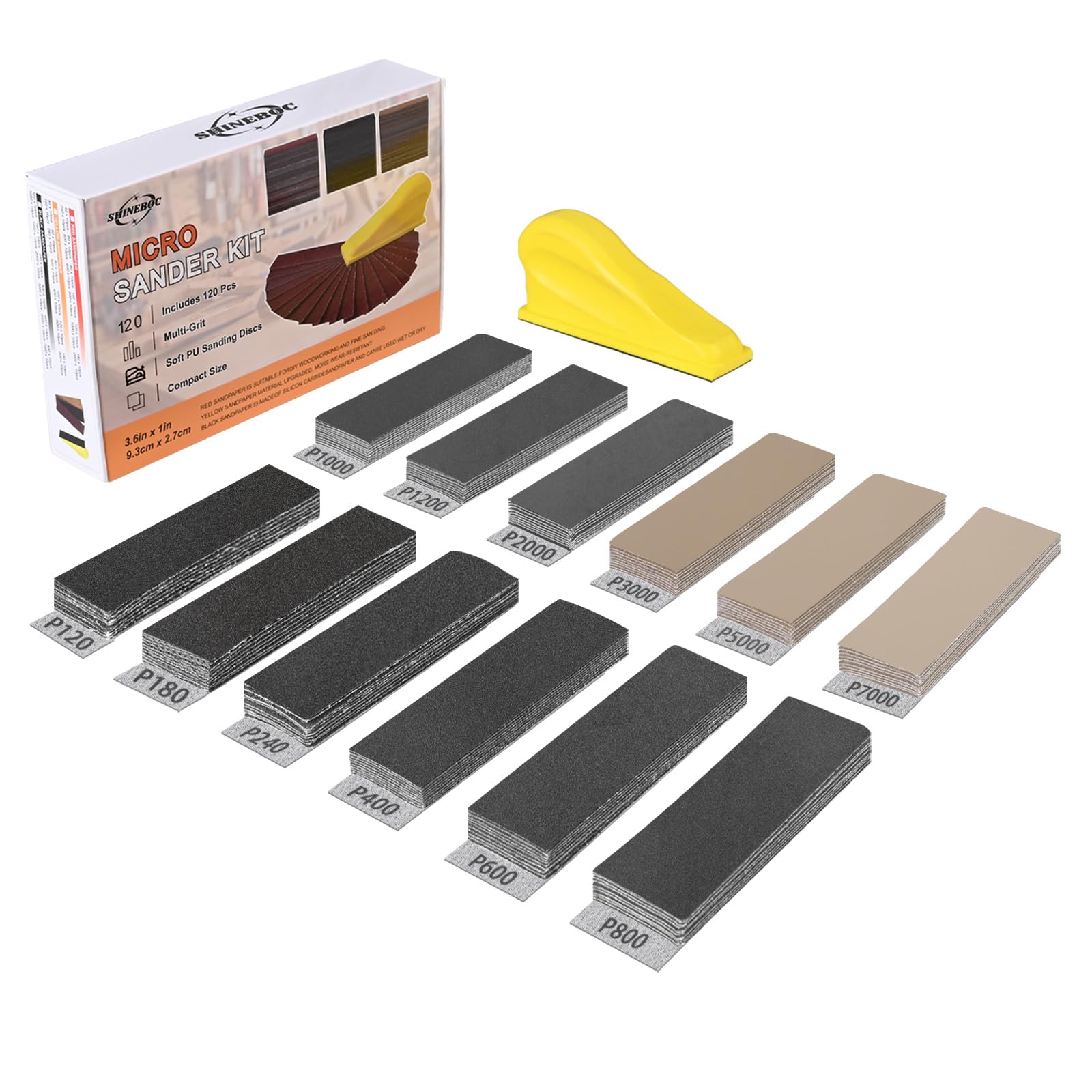 Micro Sander Kit - 120-7000 Grit Sandpaper -1