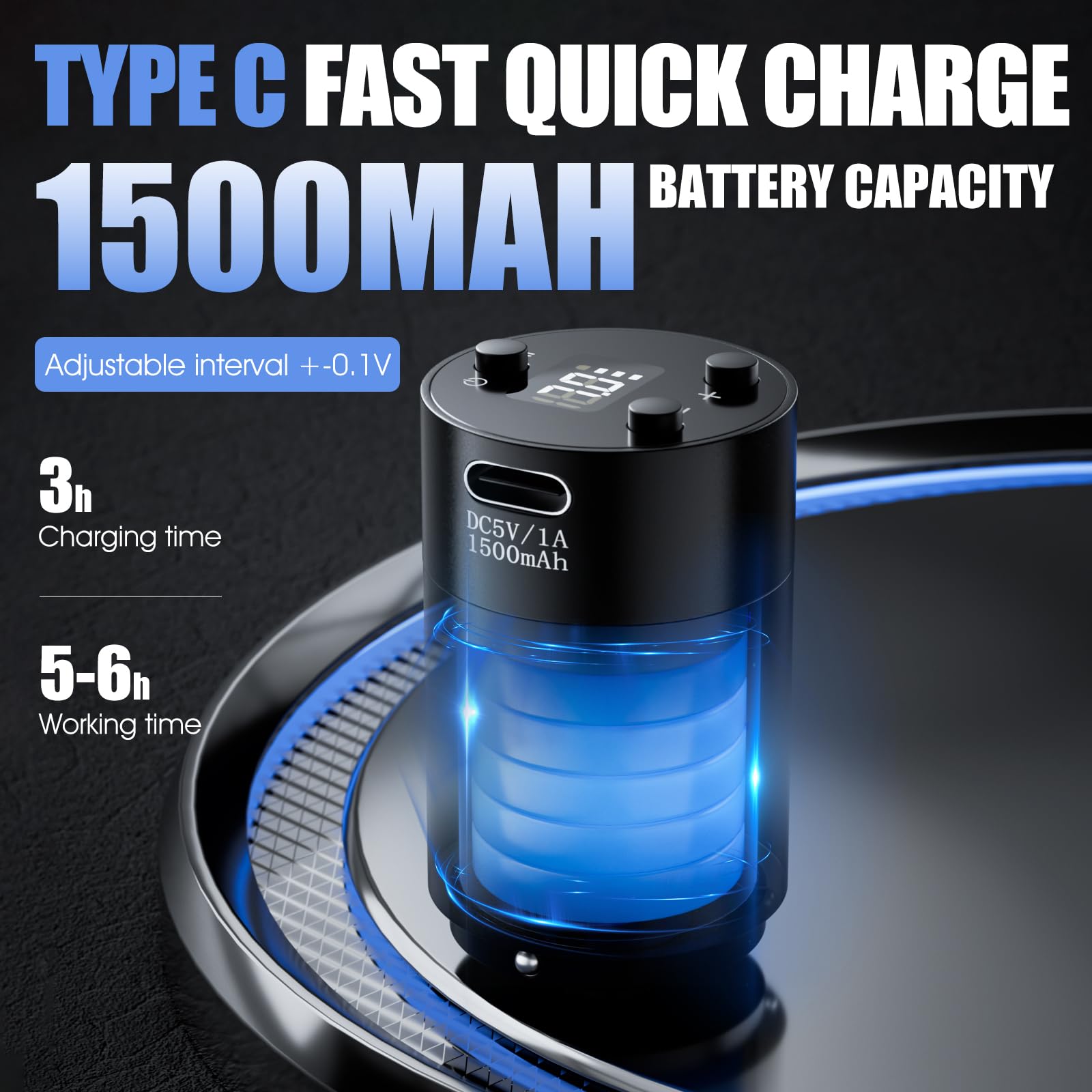 TATELF Set Completo de Máquina de Inalámbrica con 2 Baterías de 1500 mAh – Perfecto para Principiantes, Líneas Finas y Artistas Profesionales – Incluye 20 Agujas Estériles y 10 Botellas de Tinta