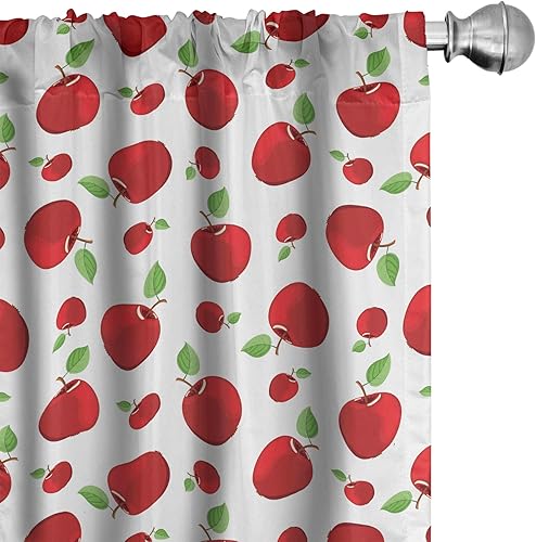 Miniatura 41 de Ambesonne Cortinas de ventana azul marino, patrón tradicional Ikat estilo retro, composición inspirada en damasco, decoración ligera, juego de 2