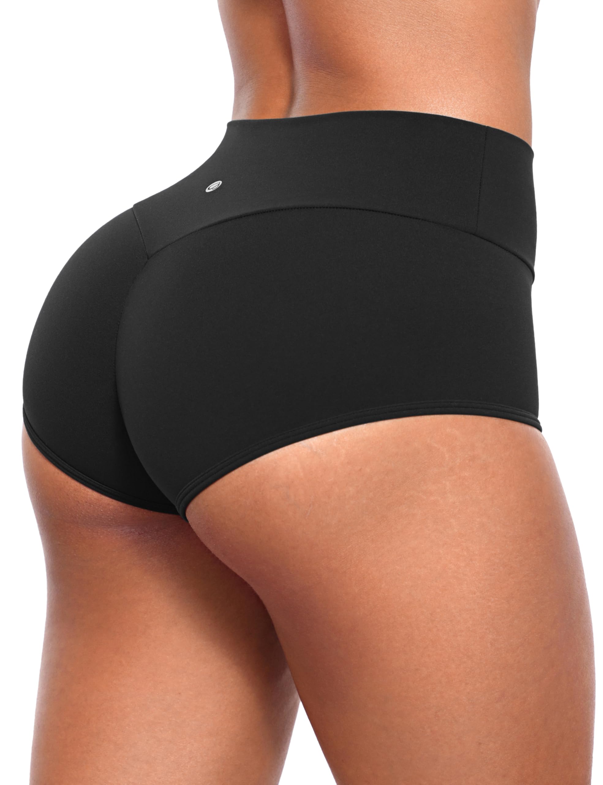 CRZ YOGA Butterlift Women's Booty Butt Lifting Shorts High Waist Gym Biker Shorts Workout Yoga Cycling Scrunch Hot Shorts Black 14