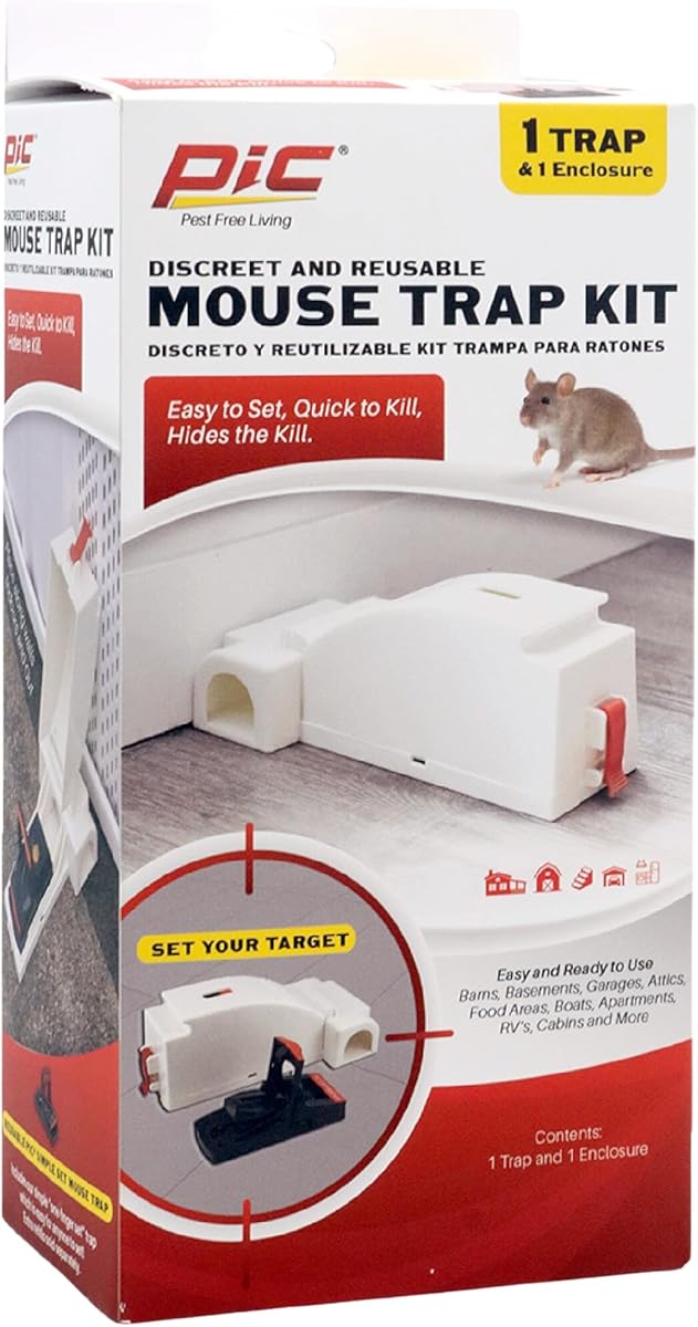 Pic Reusable Housing Mouse Trap Kit