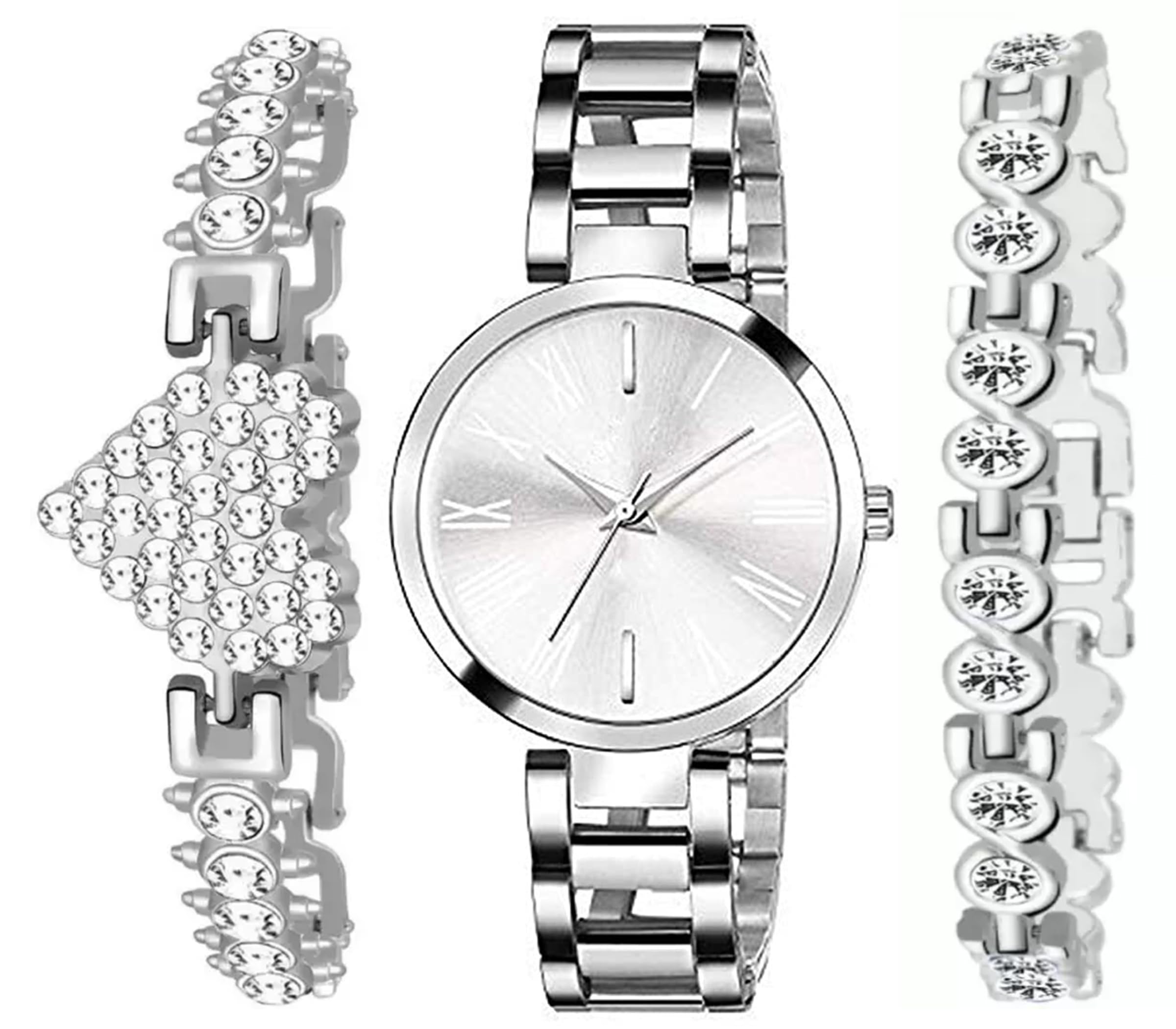 The Shopoholic Analog Round White Dial Watch for Girls with Herat Bracelet for Women Gift for Teenage Girls (B0D8TPZ5L2) Amazon Price History, Amazon Price Tracker