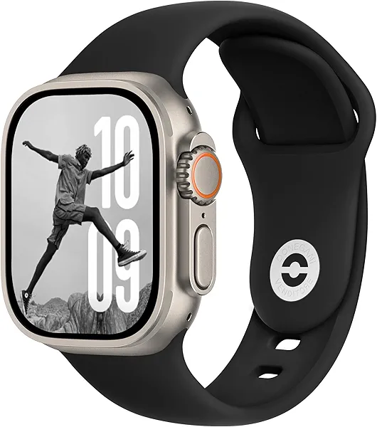 DONEGANI SB Band for Apple Watch Bands Women Men Se Ultra 2 40mm 44mm 46mm 42mm 45mm 41mm 38mm 49mm Series 10 9 8 7 6 5 4 3 iWatch Sport Strap Silicone Black