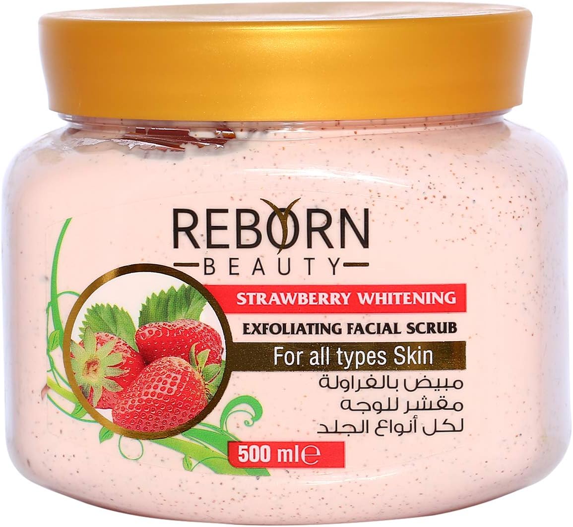 Reborn Strawberry Whitening Exfoliating Facing Scrub - 500ml