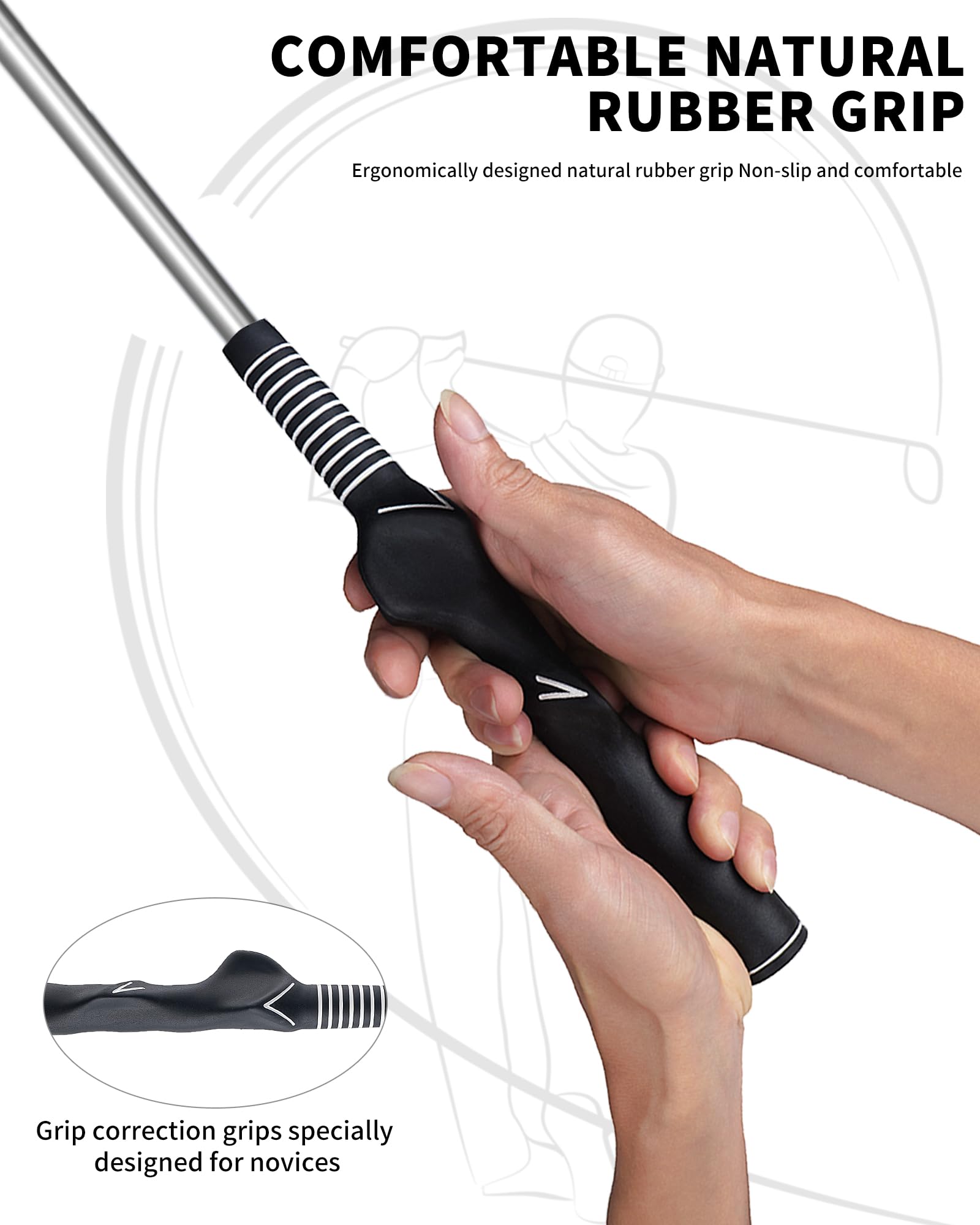 CAITON Golf Swing Trainer - Adjustable 5-Gear Golf Swing Stick for