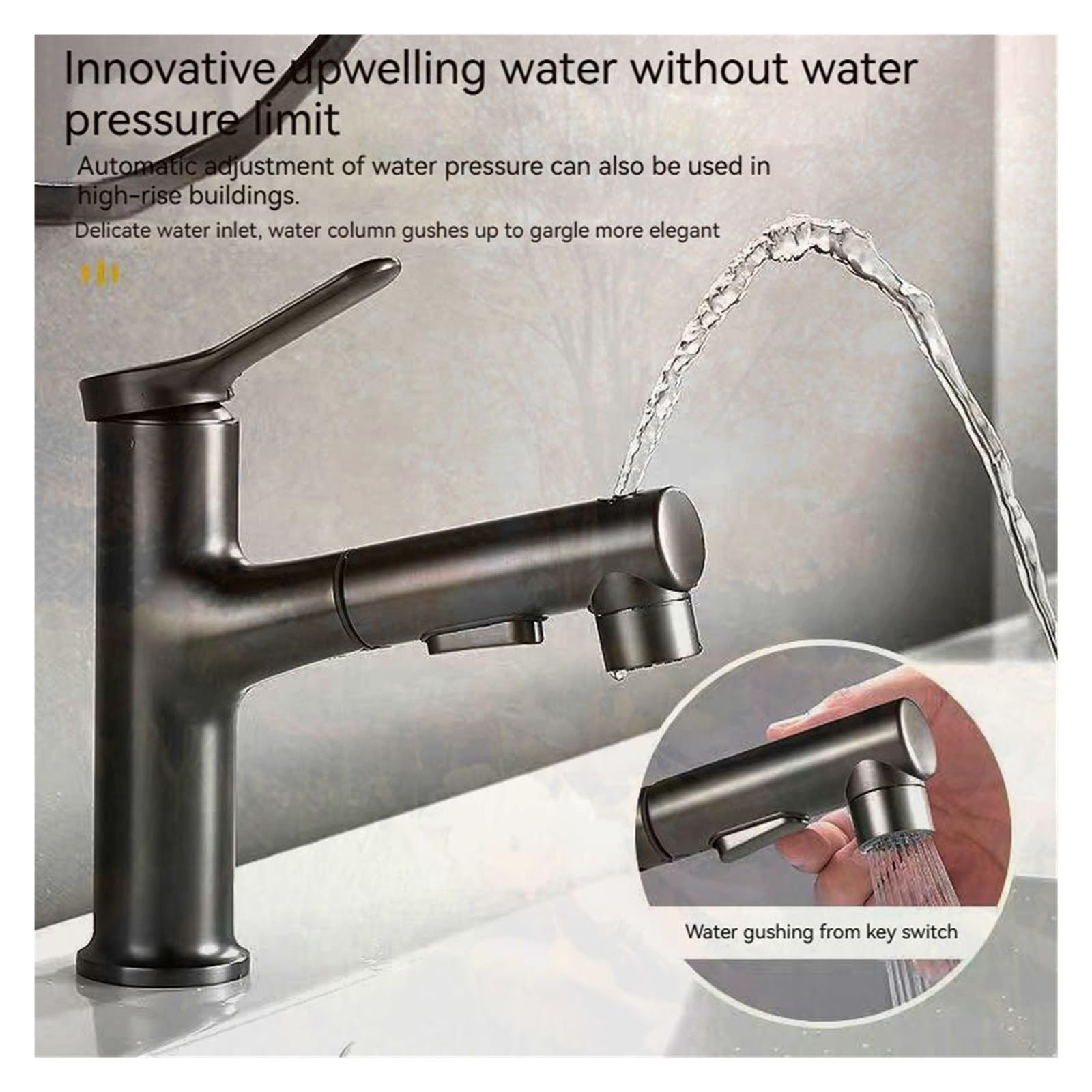 クローム仕上げ シャワー混合栓 column 洗面混合栓（ホース泡沫吐水） K47531EJV SANEI クローム