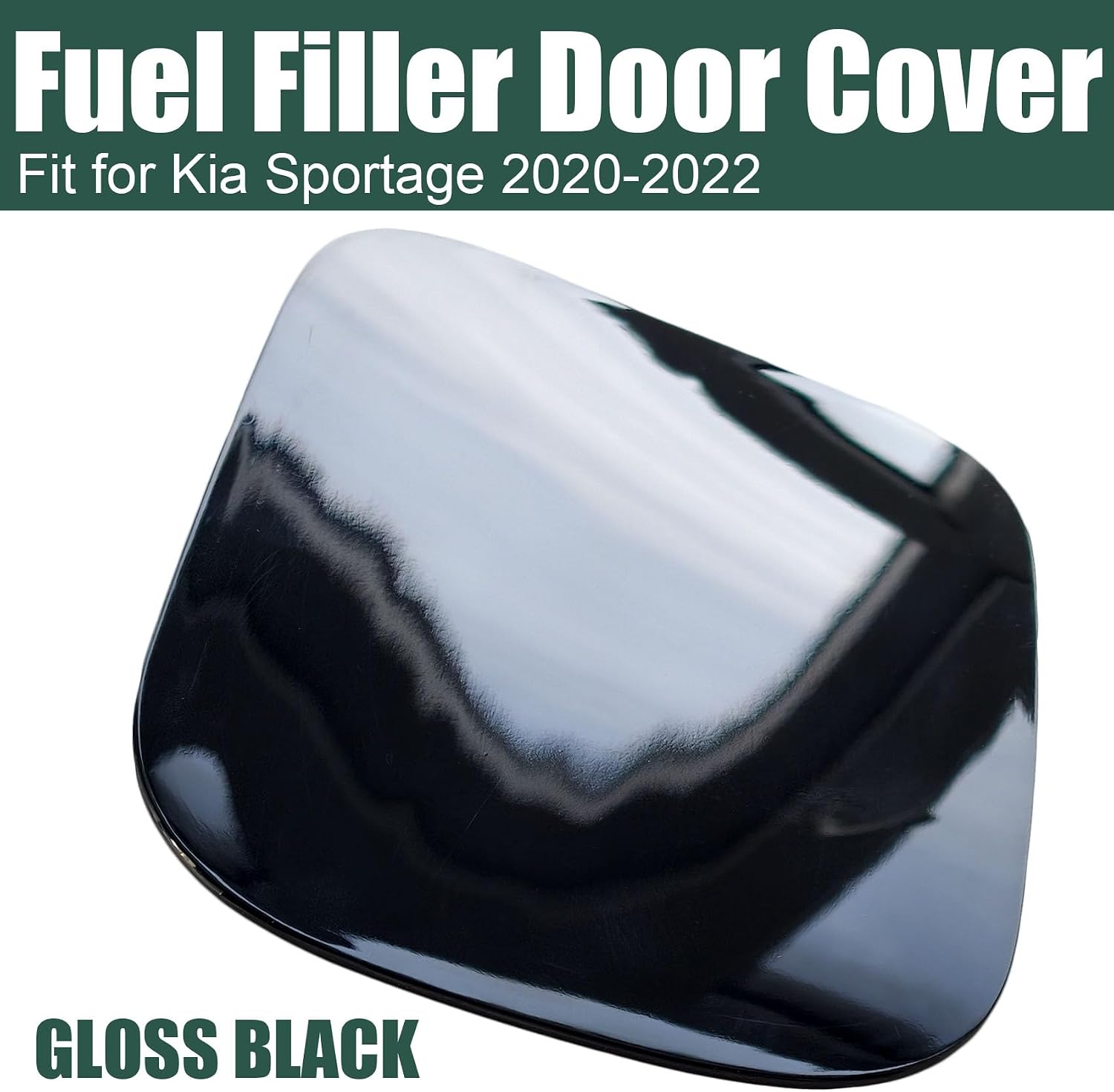 Black Fuel Filler Door Cover Fuel Tank Door Cover Fit for Kia Sportage 2020-2022, 69511-D9500 Gas Tank Door Cover
