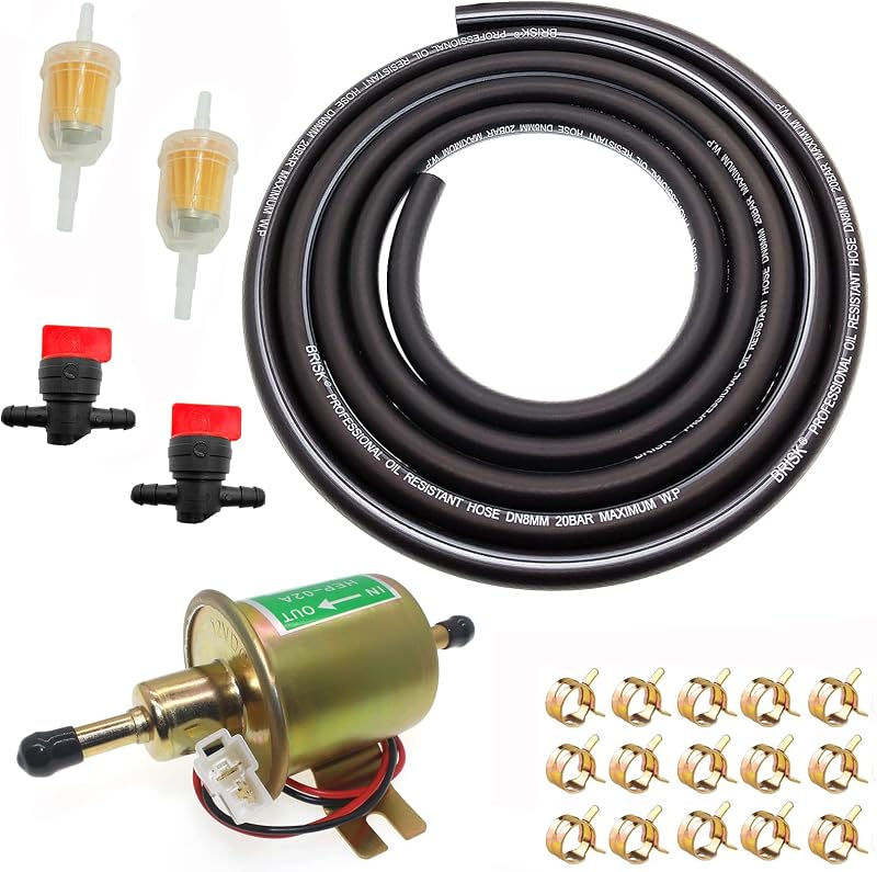 Bomba de combustível elétrica de baixa pressão RUIDELI 12 V com mangueira 5/16 – Kit