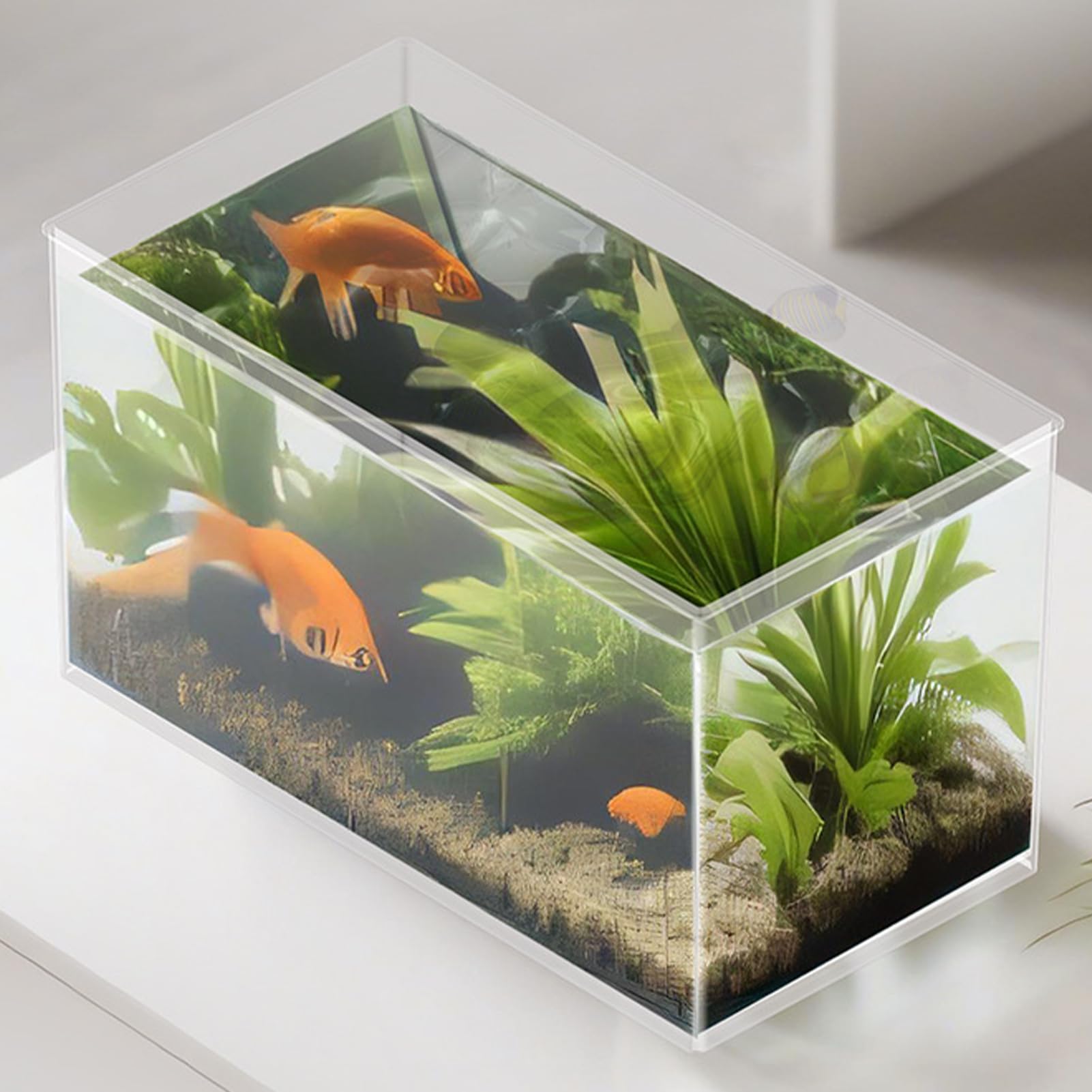 Mini Aquarium | Becken Für Kampffische,Hochtransparentes Glasbecken Als Mini-Lebensraum Für & Temporäre Nutzung Für Damen Und Herren