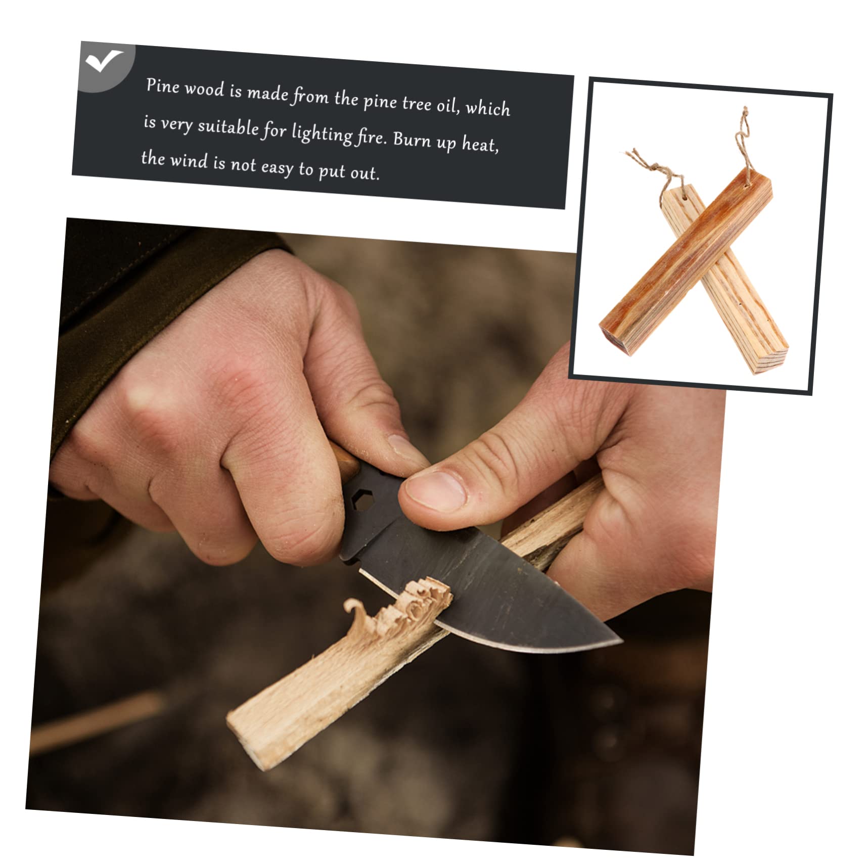 Yardwe 6stücke Outdoor Feuerstarter Hochwertige Anzündstäbe Für Camping Grill Survival Langlebiges Material Für Einfaches Entzünden Von Feuern Für Outdoor-Abenteuer
