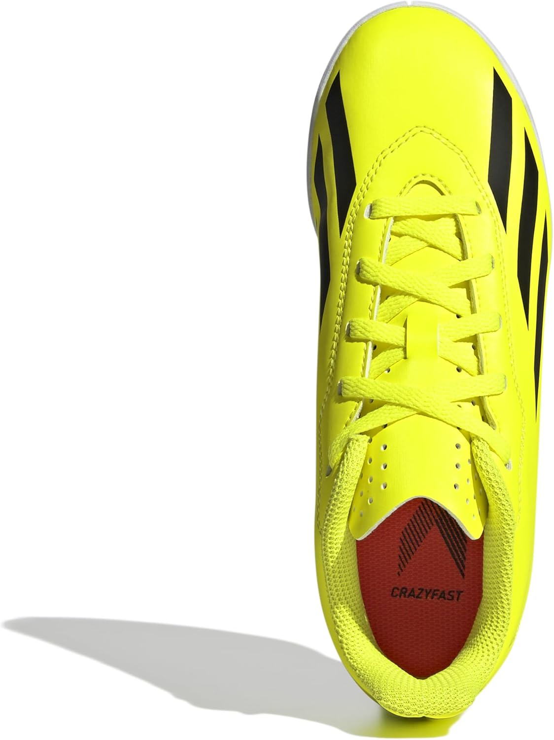 adidas Soccer X Crazyfast Club Indoor (Little Kid/Big Kid) Team Solar Yellow/Black/White 4 Big Kid M