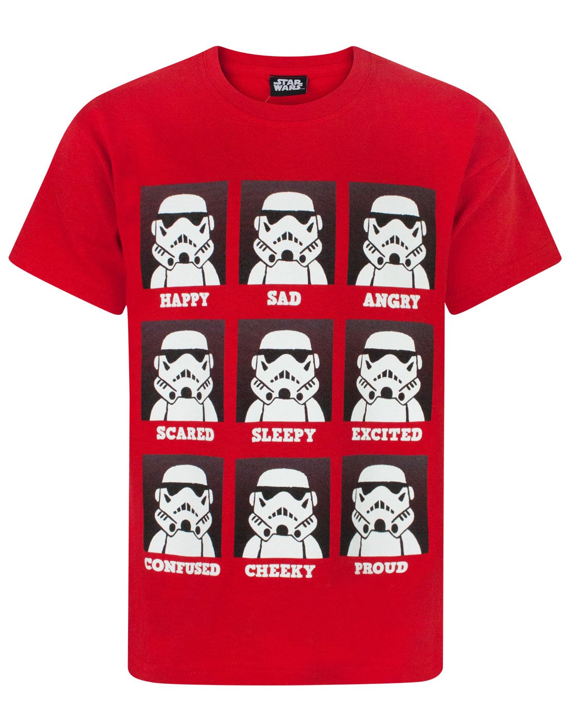 Star Wars Boys Short Sleeve T-Shirt 3-4 Years Red Cotton