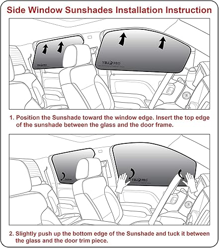 Miniatura 8 de YelloPro - Parasol para asiento delantero para ventana lateral (juego de 2) ajuste personalizado para Chevrolet Bolt EUV 2022 2023 (no para modelo