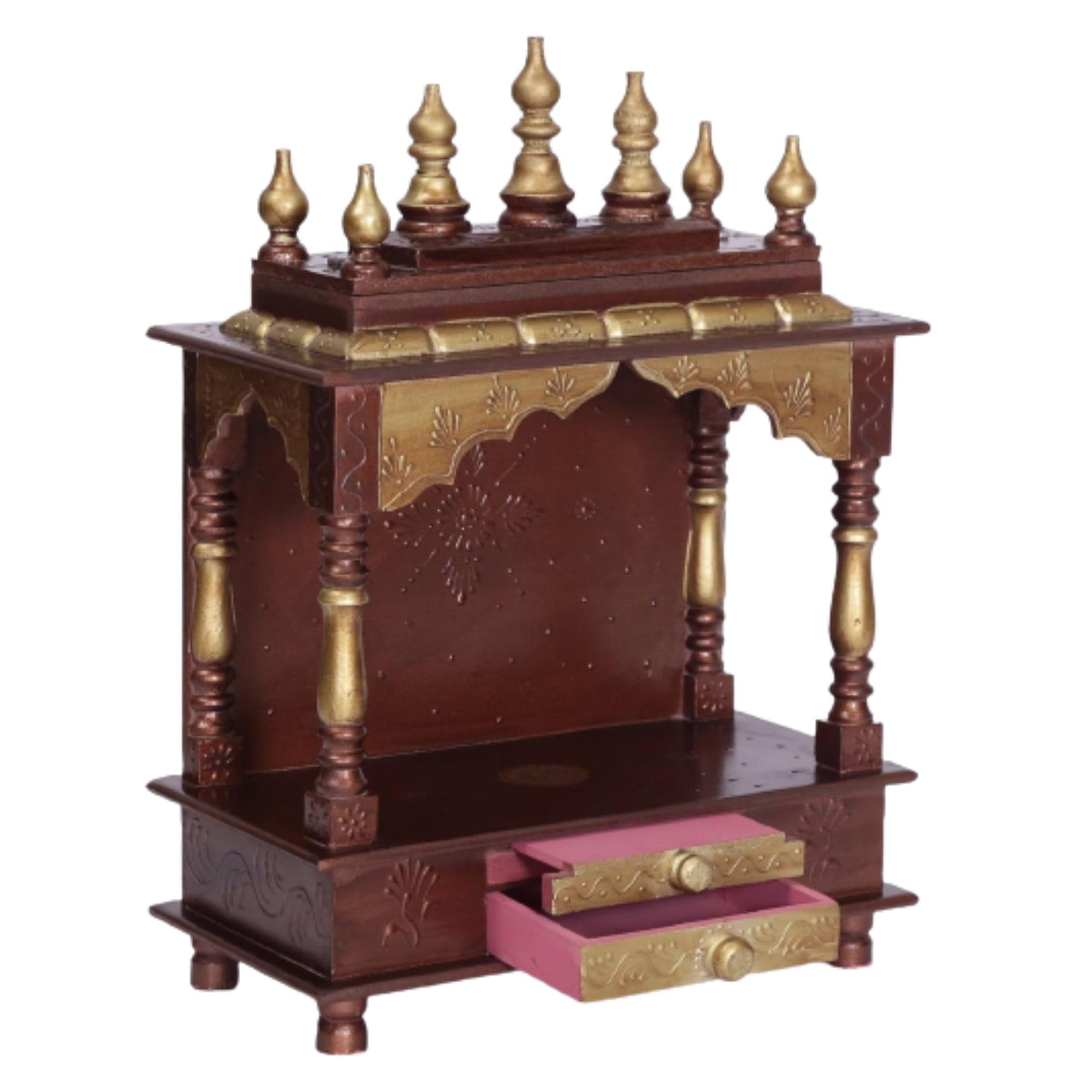Buy ABHISUBYA Pooja Mandir for Home in Usa Puja Temple Wooden Indian