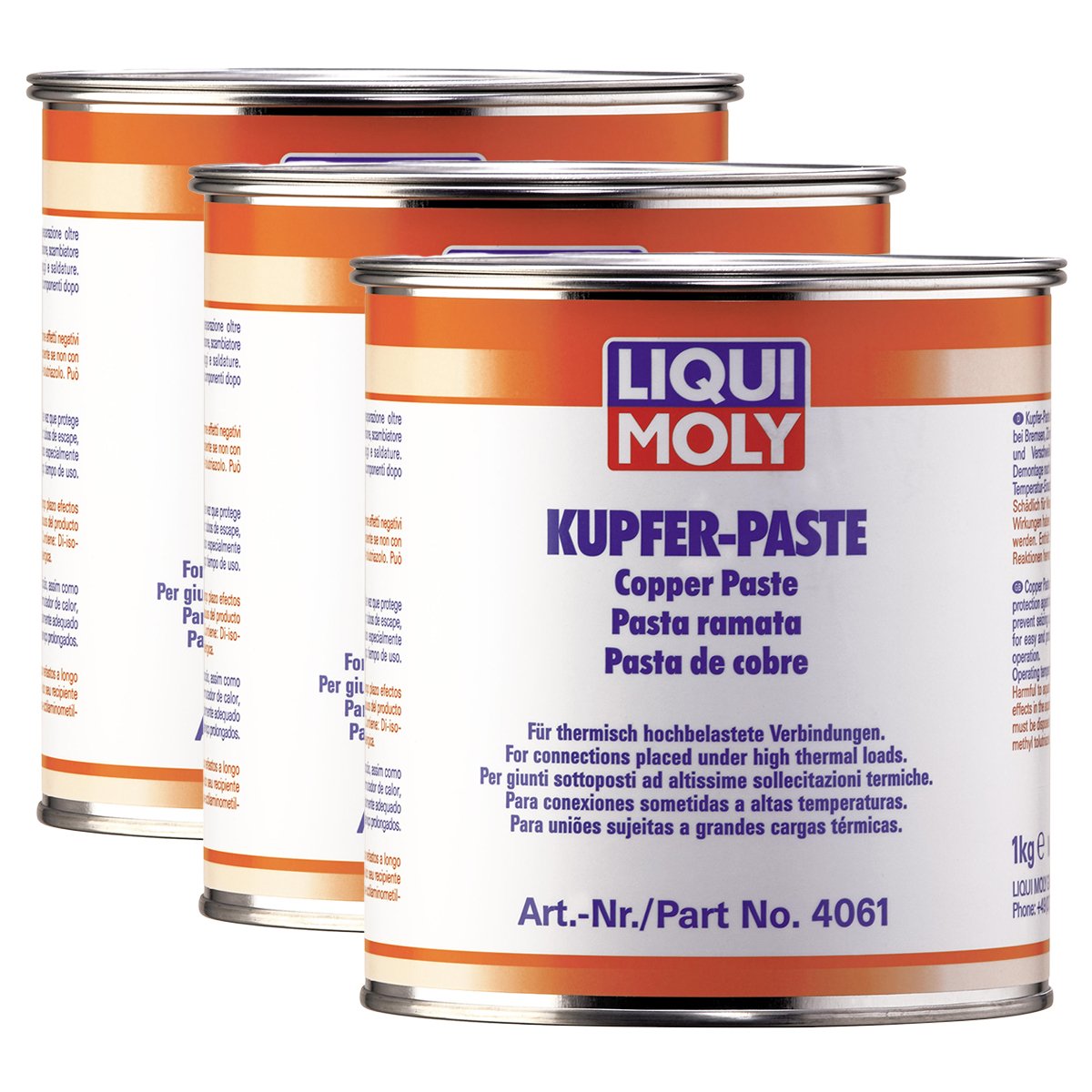 3 x Liqui Moly 4061 – Pasta de cobre cobre grasa 1 kg