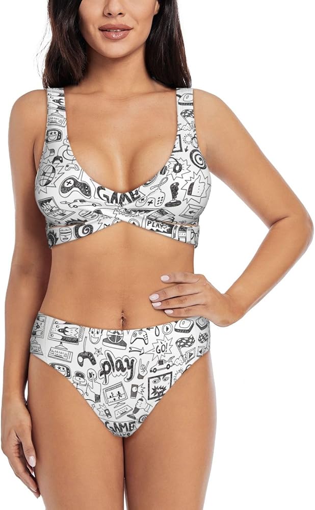 Amazon.com: Video Game Boys Print Women's High Waisted Sport Bathing Suits Bikini Sets Sexy Push Up Two Piece Swimsuits Black : Clothing, Shoes & Jewelry Amazon.com: Video Game Boys Print Women's High Waisted Sport Bathing Suits Bikini Sets Sexy Push Up Two Piece Swimsuits Black : Clothing, Shoes & Jewelry