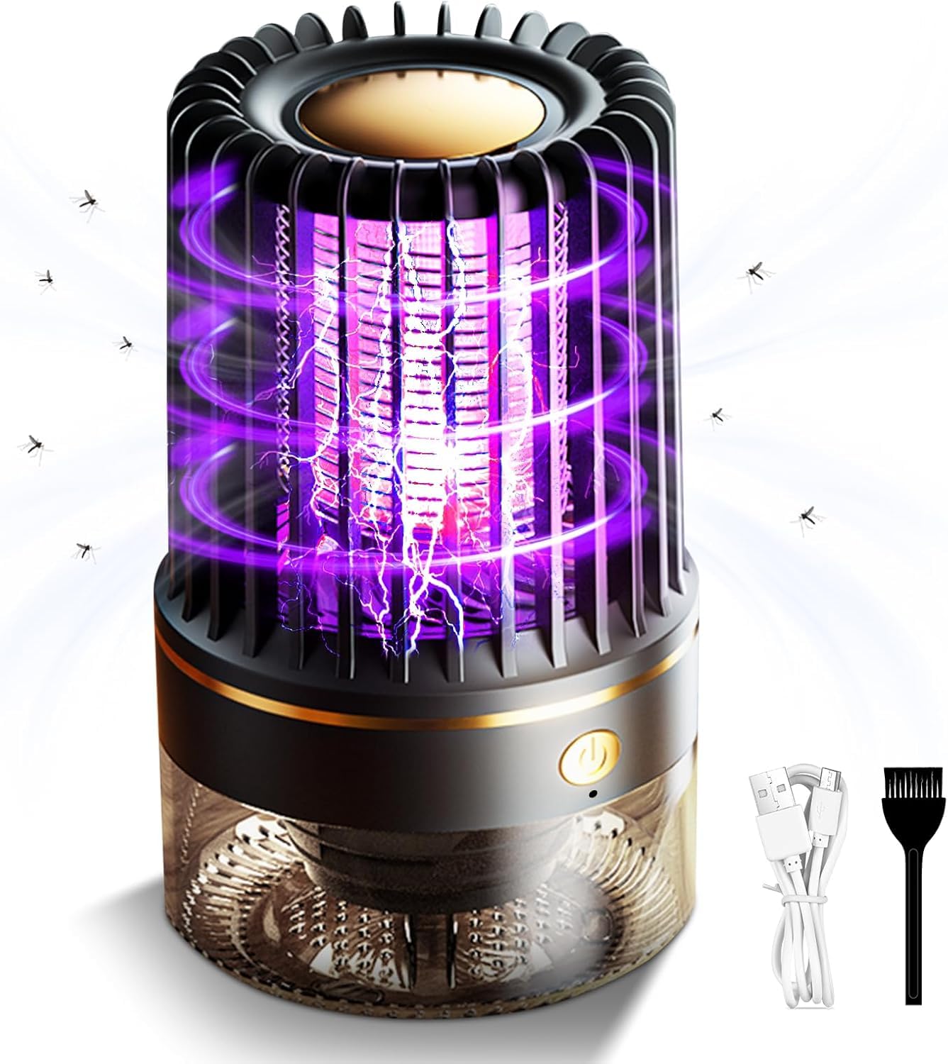 2026 Upgrade Electric Fly Zapper - 4200V Mosquito Killer Lamp - 3 In 1 Rechargeable Bug Zapper - UV & LED Electric Fly Trap for Indoor/Outdoor/Garden/Camping/Fishing/Patio Fly Killer for Flying Insect