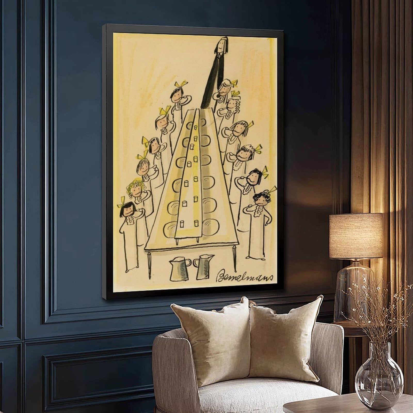 WCYB Madeline Ready for Bed – Ludwig Bemelmans Vintage książka dla dzieci – klasyczna książeczka z opowieściami, wydruki sceniczne, plakaty, obrazy na płótnie, sztuka ścienna, do biura, L