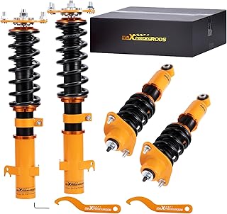 Coilovers for Honda CR-V 2007-2011, Adjustable Height Coilovers Suspension Kit Strut, Preset Damping Shock Absorber Struts, Lowering Kits by 1-3” Golden