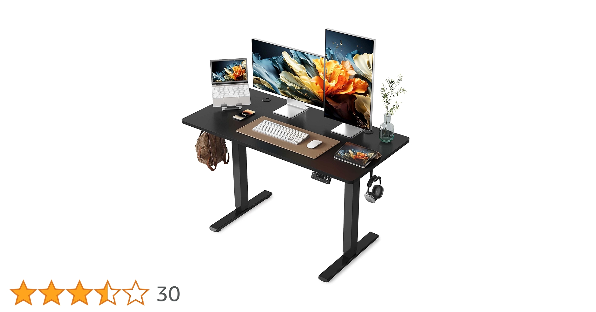 Amazon | YIHAYO 昇降デスク 高さ70-118cm 幅120cm 奥行き60cm
