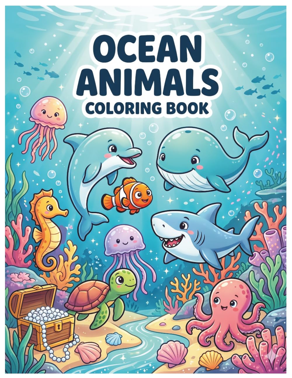 Little Ocean Explorer Coloring Book: Fun & Easy Sea Animal Coloring Pages for Kids Ages 3–8 (Color & Play Activity Series)