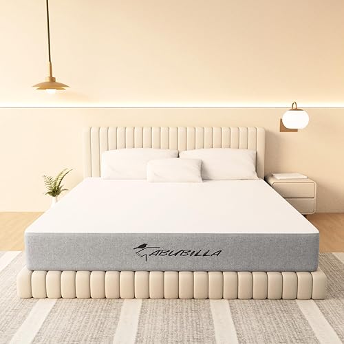 10 Inch King Size Memory Foam Mattress,80in L*76in W,10 inch Thick,Mattress King Size,Cool Sleep,Durable Material Relieves Back Pain,CertiPUR-US Certified,Gray