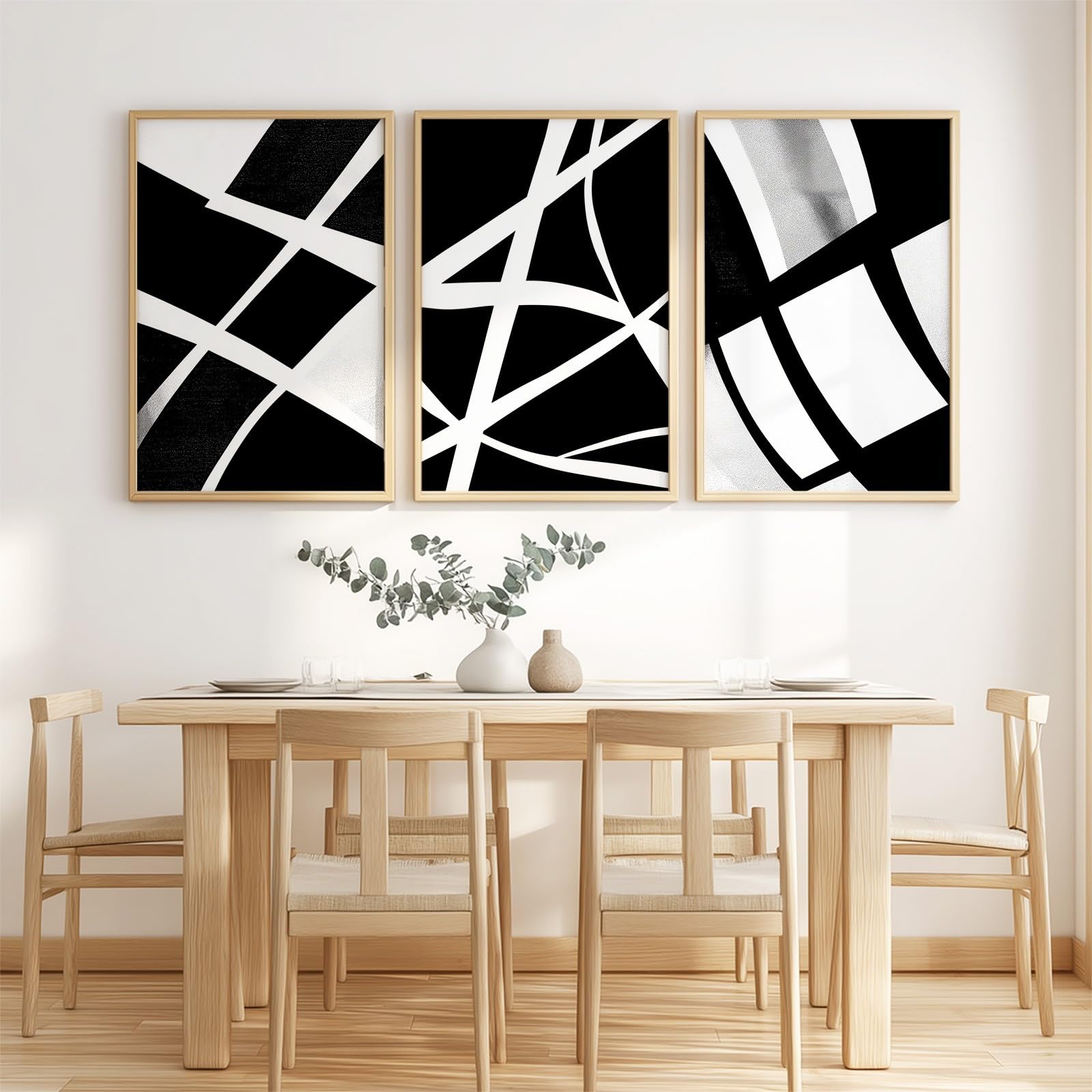 Minimalistyczne geometryczne płótno ścienne 3 sztuki