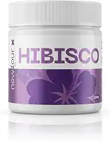 Newfour Hibisco em Pó Solúvel, Chá Vermelho Natural, 200g, Sem Açúcar, Sem Glúten, Ação Diurética e Antioxidante