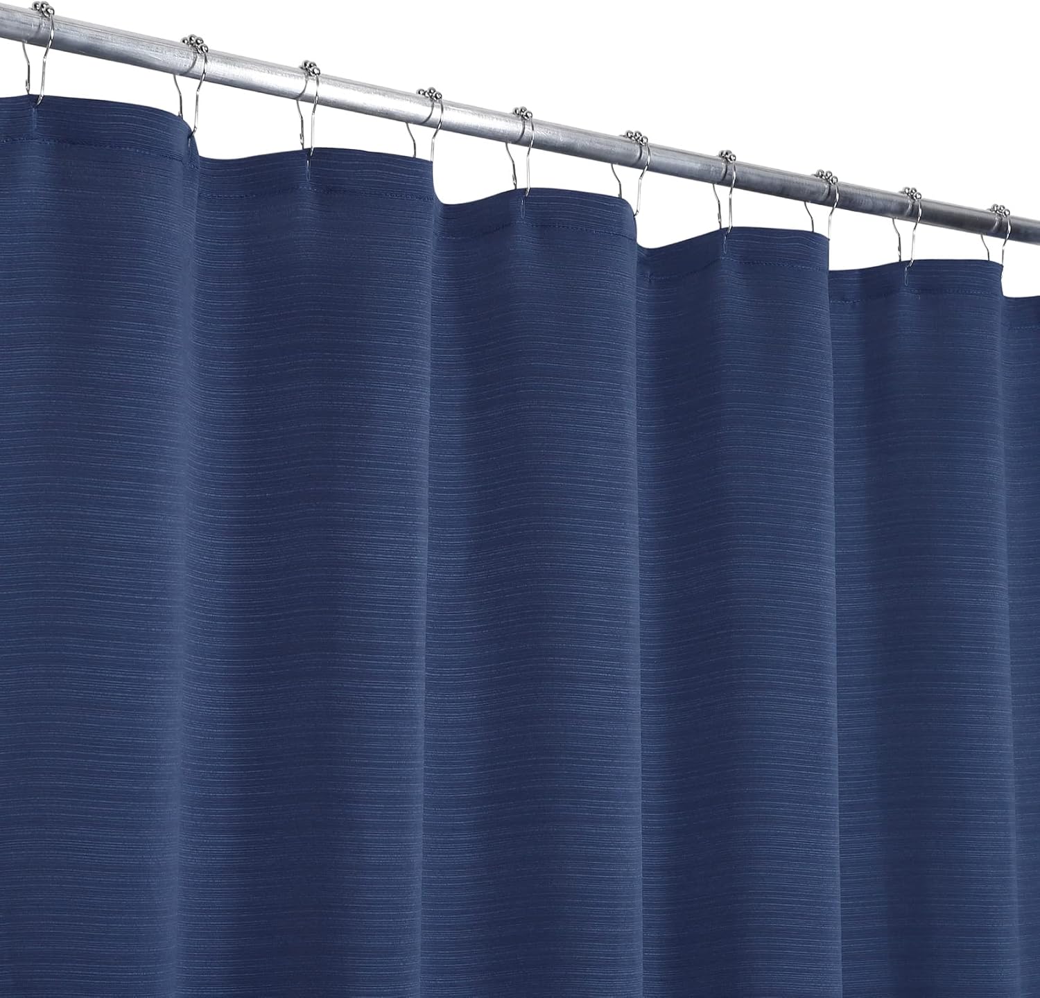 CAROMIO Fabric Shower Curtain for Bathroom, Modern Striped Textured