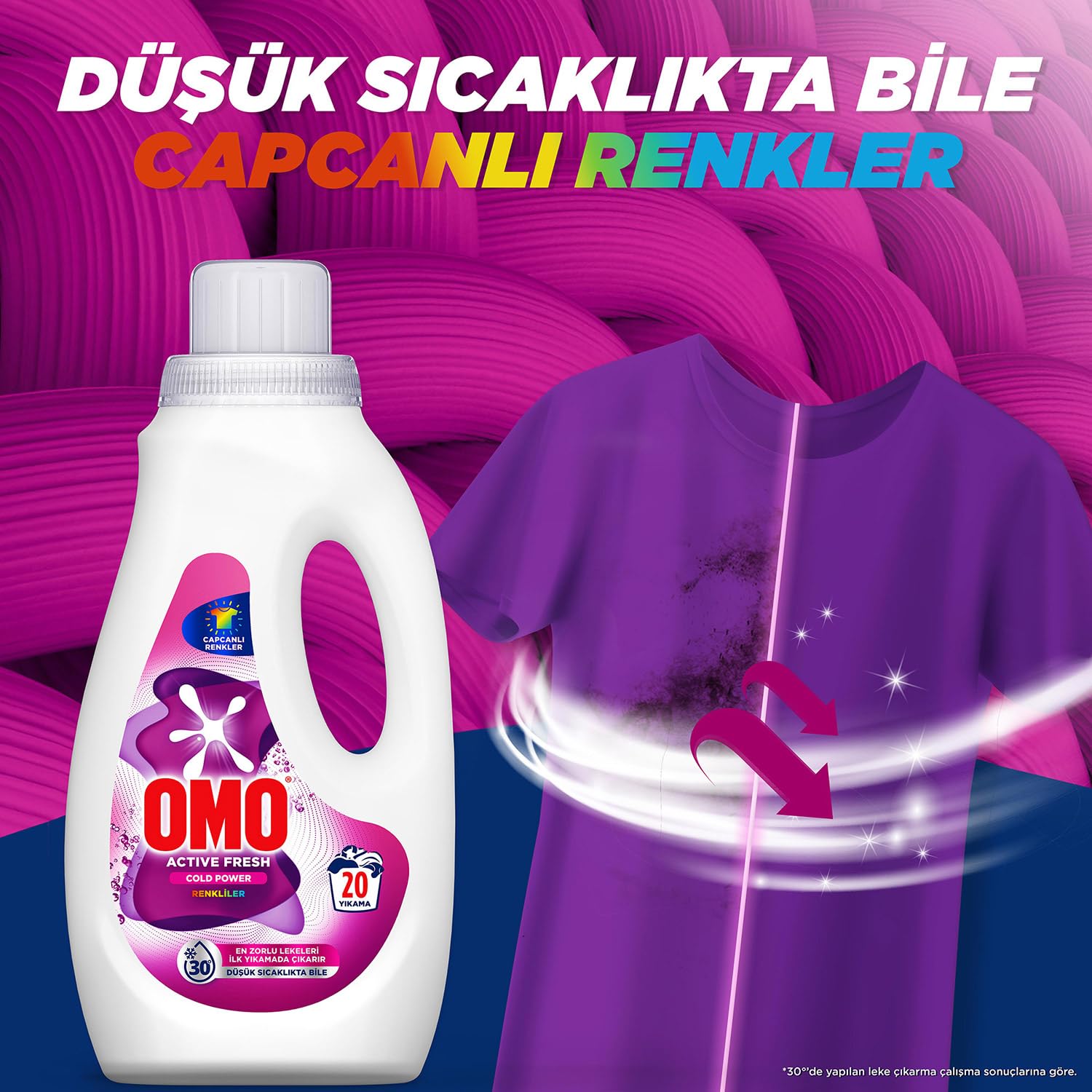 Omo Active Fresh Cold Power Renkliler Sıvı Deterjan 1000 ml