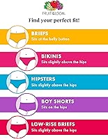 Vista 5 de Fruit of the Loom - Bragas de algodón para niñas, paquetes surtidos de ropa