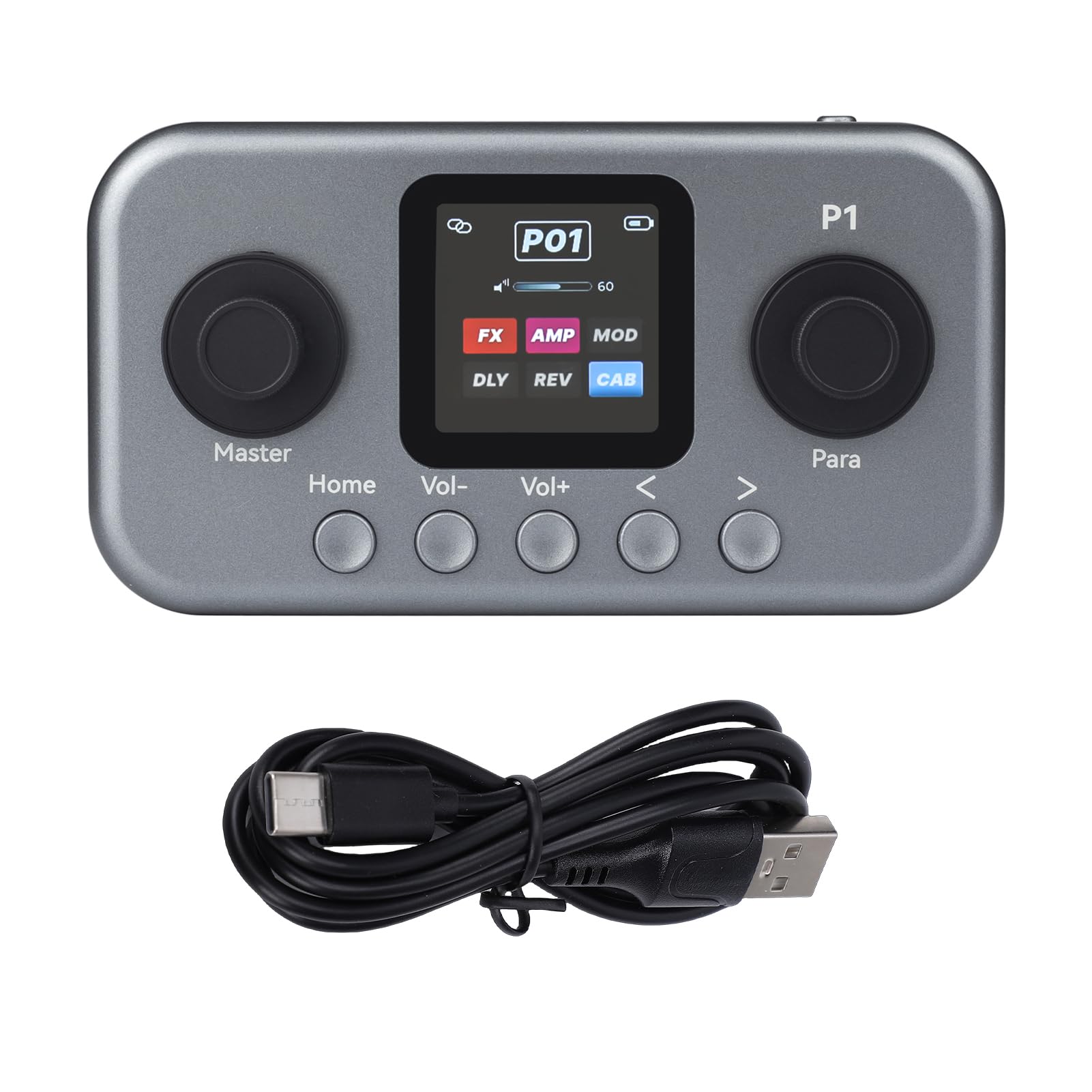 Pedal de Efectos de Guitarra de 6 Módulos de Efectos, Pedal Looper de 30 Segundos, de Salida de Auriculares Estéreo con Batería de 2000 MAh, Ideal para Práctica de Guitarra Eléctrica y bajo