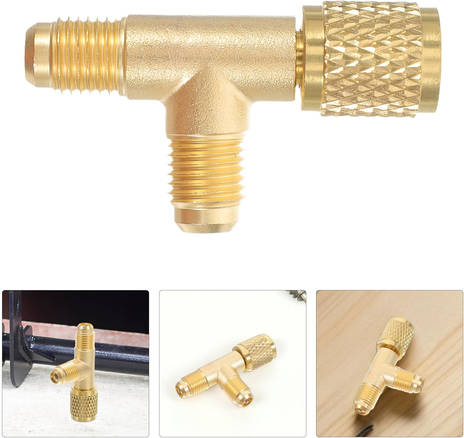 Garneck Air Conditioner Hose Adapter 1/4 Sae Connector for R134a Conversion Kit Car Ac Refrigeration Tool Compatible with High Low Pressure Systems